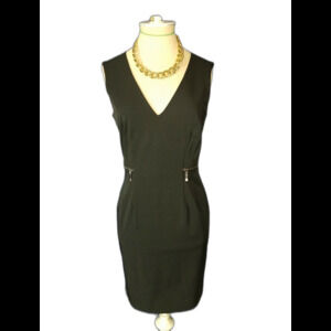 CENTRE VILLE Paris Womens Black Sleeveless  dress Chic and Sophiscated Size XS